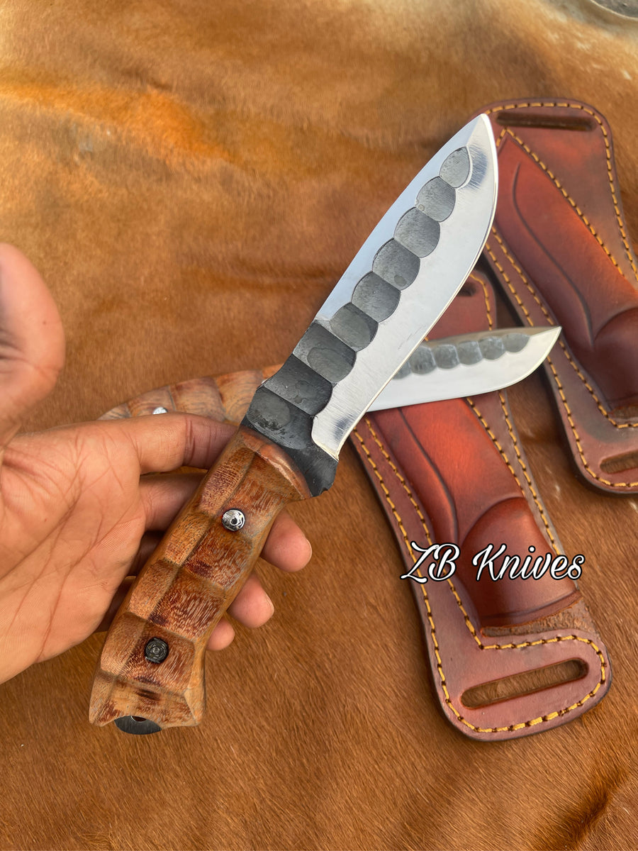 13 Inches HAND FORGED Fixed Blade 1095 High Carbon Steel Hunting knif – ZB  Knives Store