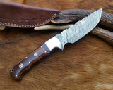 10" Fixed Blades Custom Hand Forged Damascus Steel Blade Hunting Knife