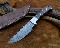 10" Fixed Blades Custom Hand Forged Damascus Steel Blade Hunting Knife