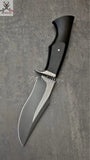 11.5" Inches HAND FORGED Fixed 1095 High carbon Steel Hunting Knife + leather sheath - ZB Knives Store