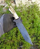 TANTO BLADE DAMASCUS HUNTING KNIFE TANTO BLADE DAMASCUS HUNTING KNIFE TANTO BLADE DAMASCUS HUNTING KNIFE - ZB Knives Store