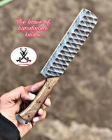 Custom Handmade Damascus Steel cleaver - ZB Knives Store