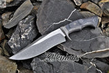 12" Inches HAND FORGED Fixed Blade 1095 High Carbon Steel Hunting Knife + leather sheath - ZB Knives Store