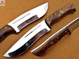 12" inches HAND FORGED Full Tang J2 Steel Hunting Knife + Leather Sheath - ZB Knives Store