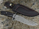 FULL TANG DAMASCUS HUNTING BOWIE KNIFE - ZB Knives Store