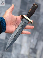 Custom Handmade Damascus Steel Dagger Knife - ZB Knives Store