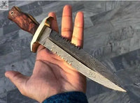 Custom Handmade Damascus Steel Dagger Knife - ZB Knives Store