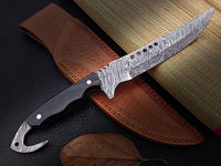 13″ Custom made Damascus Steel full tang Fillet Knife with Buffalo Horn Handle