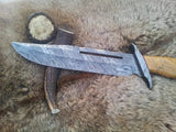 Rambo Knife for Sale - Custom Handmade Damascus Bowie with Olivewood Handle - ZB Knives Store