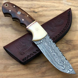 DAMASCUS STEEL HANDMADE HUNTING SKINNER BUSHCRAFT KNIFE 8 INCHES