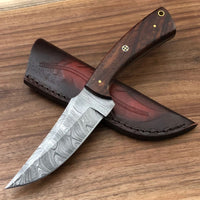 DAMASCUS STEEL HANDMADE HUNTING SKINNER BUSHCRAFT KNIFE 9.5 INCHES