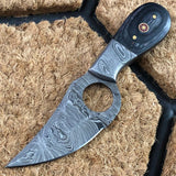 DAMASCUS STEEL HANDMADE HUNTING SKINNER BUSHCRAFT KNIFE