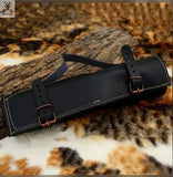 5 PCS HAND FORGED Full Tang High Carbon Steel kitchen set knives + Leather Sheath - ZB Knives Store