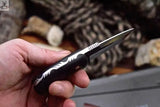 Custom handmade Hammered VG10 VG-10 Stainless EDC Caping Mini Hunting Knife - ZB Knives Store