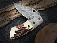 Custom Handmade Damascus folding pocket knife - ZB Knives Store