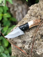 5.5"inches HAND FORGED Full Tang High Carbon Steel Skinning knife + Leather Sheath ZB Knives Store