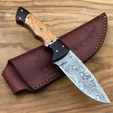 DAMASCUS STEEL HANDMADE HUNTING SKINNER BUSHCRAFT KNIFE 8.5 INCHES