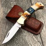 SET OF TWO HANDMADE HUNTING FOLDING POCKET KNIFE