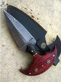 6.5" Inches HAND FORGED Full Tang Damascus Steel Mini Dagger Knife+ Leather sheath ZB Knives Store