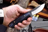 Custom Handmade Hammered VG10 Stainless Small Hunter Caping Blade Camp Knife - ZB Knives Store