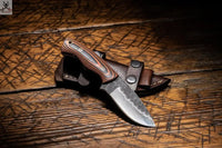 7.25" Inches HAND FORGED 1095 High Carbon Steel Skinning knife+ Leather sheath ZB Knives Store