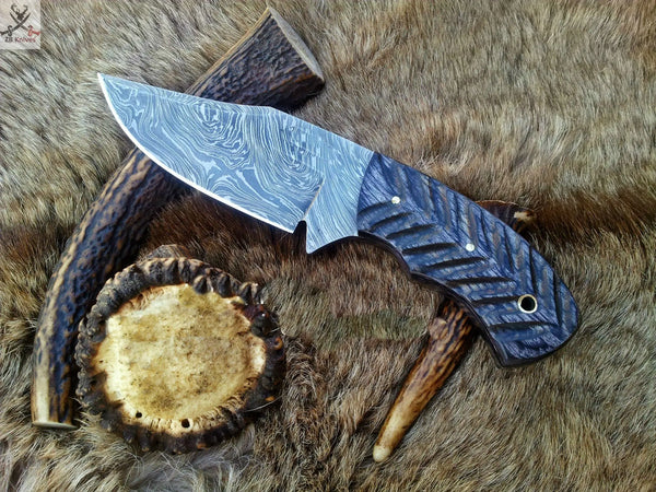 Damascus steel Skinner knife - ZB Knives Store