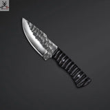 7.5" Inches HAND FORGED Full Tang 1095 High Carbon Steel Skinning Knife+ Leather sheath ZB Knives Store