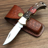 SET OF TWO HANDMADE HUNTING FOLDING POCKET KNIFE