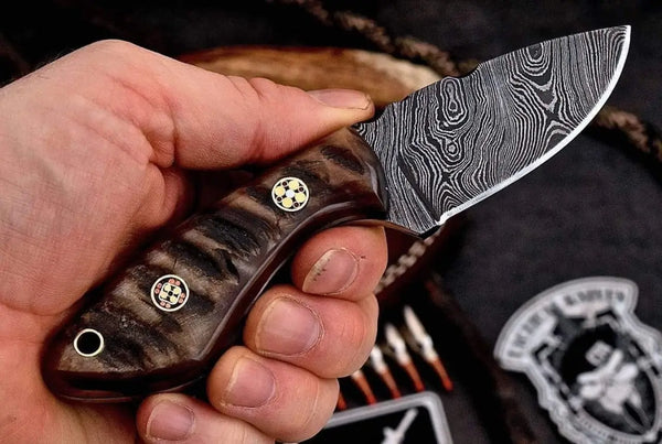 Beautiful Custom Handmade Damascus Steel Skinner Knife - ZB Knives Store