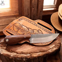 8.25" Rasp Steel Blade Western Frontier Custom Handmade Cowboy Knife ZB Knives Store