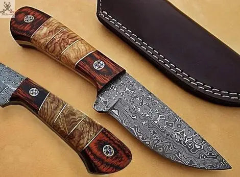 Raindrop Damascus Skinning Knife - ZB Knives Store