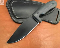 8" Inches HAND FORGED Full Tang High Carbon Steel Skinning Knife+ Leather sheath ZB Knives Store