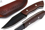 8"inches HAND FORGED Full Tang High Carbon Steel Skinning knife + Leather Sheath ZB Knives Store