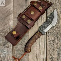 9.5" Inches HAND FORGED Full Tang 1095 High Carbon Steel Tracker Knife+ Leather Sheath ZB Knives Store