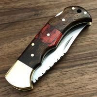 SET OF TWO HANDMADE HUNTING FOLDING POCKET KNIFE