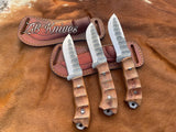 9" Inches HAND FORGED Full Tang High Carbon Steel cutco Hunting Knife+ Leather sheath - ZB Knives Store