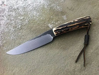 9" Inches HAND FORGED Full Tang 1095 High Carbon Steel Hunting Knife+ Leather sheath ZB Knives Store