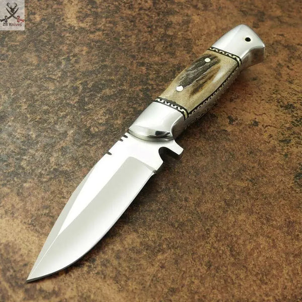 9”inches Custom Handmade J2 Steel Best Skinning Knife 🖤 ZB Knives Store