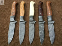 Beautiful Custom Handmade Damascus Steel Steak Knives set - ZB Knives Store