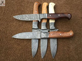 Beautiful Custom Handmade Damascus Steel Steak Knives set - ZB Knives Store