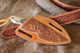Handmade Cowboy Knife with Western Leather Sheath - Antler Horn Handle - ZB Knives Store