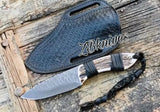 Best Knife to Skin a Deer - 8.5" High Carbon Steel Skinning Knife with Leather Sheath - ZB Knives Store