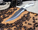 Big Knife For Hunting - Handmade High Carbon Steel with Antler Horn Handle - ZB Knives Store