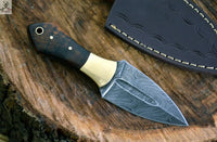 CUSTOM HANDMADE DAMASCUS DAGGER KNIFE HANDLE ROSE WOOD ZB Knives Store