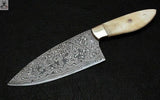 CUSTOM HANDMADE DAMASCUS STEEL CHEF KNIFE CAMEL BONE - ZB Knives Store