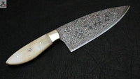 CUSTOM HANDMADE DAMASCUS STEEL CHEF KNIFE CAMEL BONE ZB Knives Store