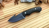 CUSTOM HANDMADE H.C STEEL KNIFE/ MICARTA TANG WORK HANDLE - ZB Knives Store