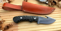 CUSTOM HANDMADE  H.C STEEL KNIFE/ MICARTA TANG WORK HANDLE ZB Knives Store