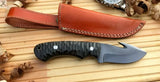 CUSTOM HANDMADE H.C STEEL KNIFE/ MICARTA TANG WORK HANDLE - ZB Knives Store