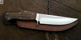 CUSTOM HANDMADE J2 STEEL HUNTING KNIFE Handle Material Rose Wood ZB Knives Store